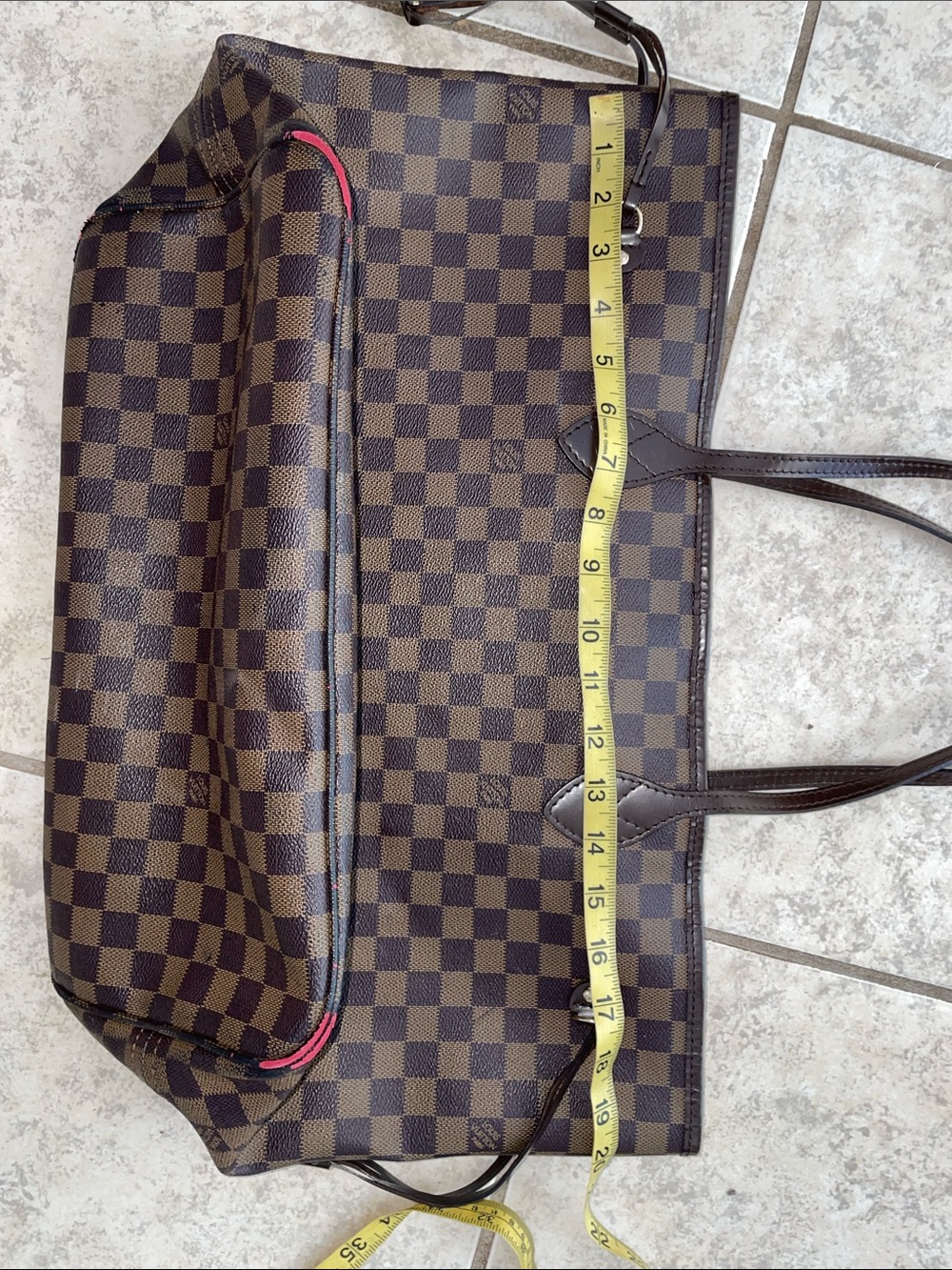 Louis Vuitton look a like Brown Monogram large purse handbag shoulder bag purse - Picture 12 of 16